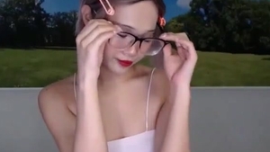 Thin Chinese teenage tranny In Glasses Camshows Solo