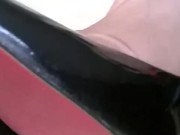 Squeaky Black Patent Heels