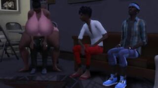 Huge Booty Pregnant Ebony Fiance Fuck Next to Hubby