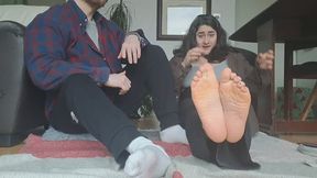 College Couple Kinkshame You Foot Fetish HJ JOI