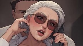 Waifu Mature Secretary POV - Office Phone Call Close-Up Boob Teasing  Undressing