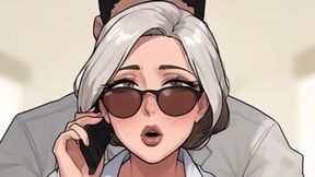 Waifu Mature Secretary POV - Office Phone Call Close-Up Boob Teasing  Undressing