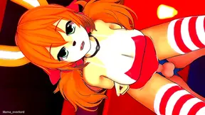 Bikini Babe Teases Lover in Sultry Anime Romance Under Moonlight