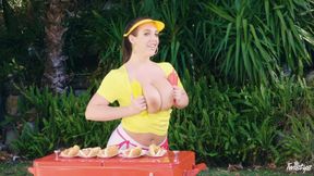 Busty Angela White erotic solo