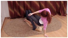 Young blonde gets pussy of clothed 18 yo redhead on her face, lec084h 720p