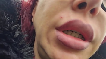 huge burps from the sensual lips of Lavinia outdoor