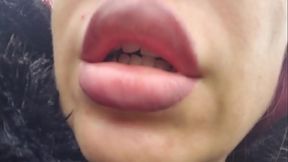 huge burps from the sensual lips of Lavinia outdoor