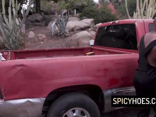 Breasty Blond Chick Getting DPed By 2 Ebony Dudes - Rebel Rhyder