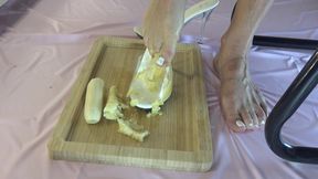 I Crush Bananas with My Beautiful Legs in High Heels
