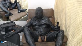 Leather Gimp Gay Dildo Fucked