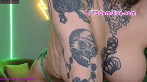 Perfect Tits Tattoed SheBabe gets horny in a Live Cam Show Part 2