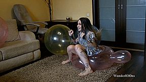 Olivia sit pop all huge crystal on the floor Full HD