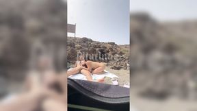 Dude Gets Screwed on Sand While GF Takes It Like A Pro