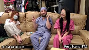 Asian nurse Blaire Celeste gets a real orgasm with magic wand