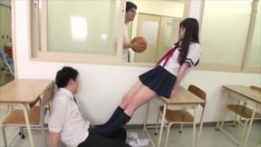 Misa Suzumi - Dominant in Kneesocks Footjob