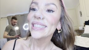Double Facial Before London Cumwalk