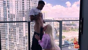 big booty pawg mz dani fucks lil d on outside balcony