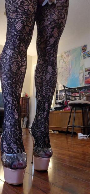 A New Pair of Tights and Feeling Every *** of Right. Struttin My Stuf and Its Never Enough. Legs Are Shaply and Nothing Rymes