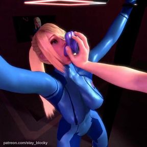 Samus Aran Extreme Dildo Deepthroat Animation