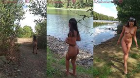 promenade au bord de la riviere