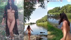 promenade au bord de la riviere