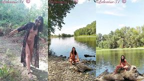 promenade au bord de la riviere