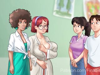 Summertime Saga XXX Gameplay - Art Class with BIGGEST Tit Squeezing
