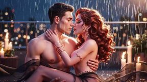 Desi Indian couple's steamy night with gold jewelry, steamy girl and muscular boy