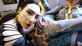 Burlesque beauty's Big Boobs and strap-on anal