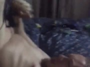 Cumming on my own face wearing a thong