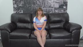 Ginger Grey Interviews for the Soccer Team and Shows Off Her Skills Taking Dick in the Ass and Getting a Creampie