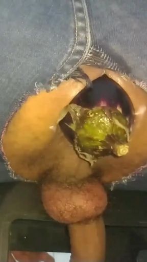 Emotional moment from "Anal play whit veggies"