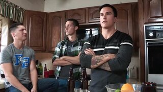 Steven Lee and Tristan Hunter are fucking in the kitchen