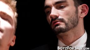 Twink James Blond auctioned off and bred by new master Jack Aries