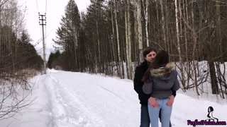 Babe Fantasizes about Teacher and Sex With Him in the Forest