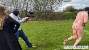 Slave hunting paintball - Miss Honour May and Master Bex - MP4 SD