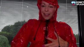 Shiny Pvc Rain Suit Garden Tease