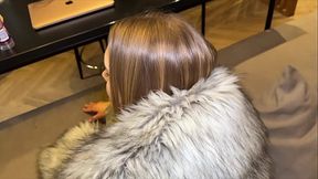 Picked up a girl in a fur coat while walking my dog