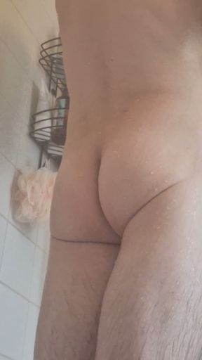 Hot soapy shower #10 part 3 Pissing on myself   Clip 1