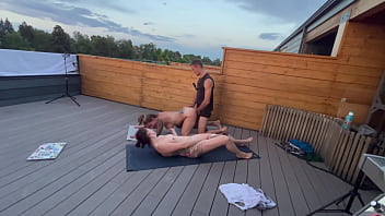 Threesome Hardest creampie Stepsis and friend