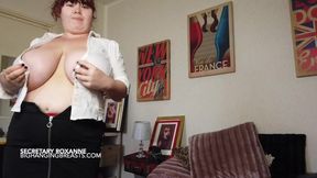 Hairy pussy secretary masturbating