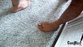 UK girl gets a dirty dutch cumshower bukkake and keeps sucking cock 4 more