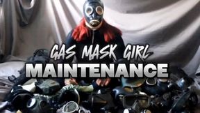 Maintenance Gas Mask Girl: Sensual ASMR Polishing with Latex & PVC - 48 Min MOV