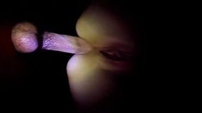 Glory hole creampie in a public theater