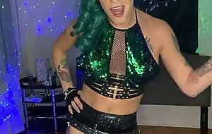 Sexy Transgender female stripper Jade Jameson Pole dancing
