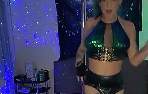 Sexy Transgender female stripper Jade Jameson Pole dancing