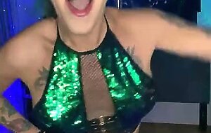 Sexy Transgender female stripper Jade Jameson Pole dancing