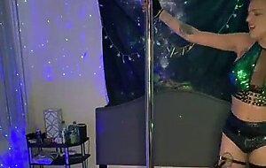 Sexy Transgender female stripper Jade Jameson Pole dancing
