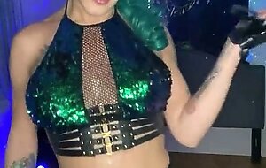 Sexy Transgender female stripper Jade Jameson Pole dancing