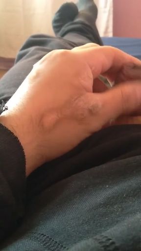 Masturbating a standing cock   Clip 1